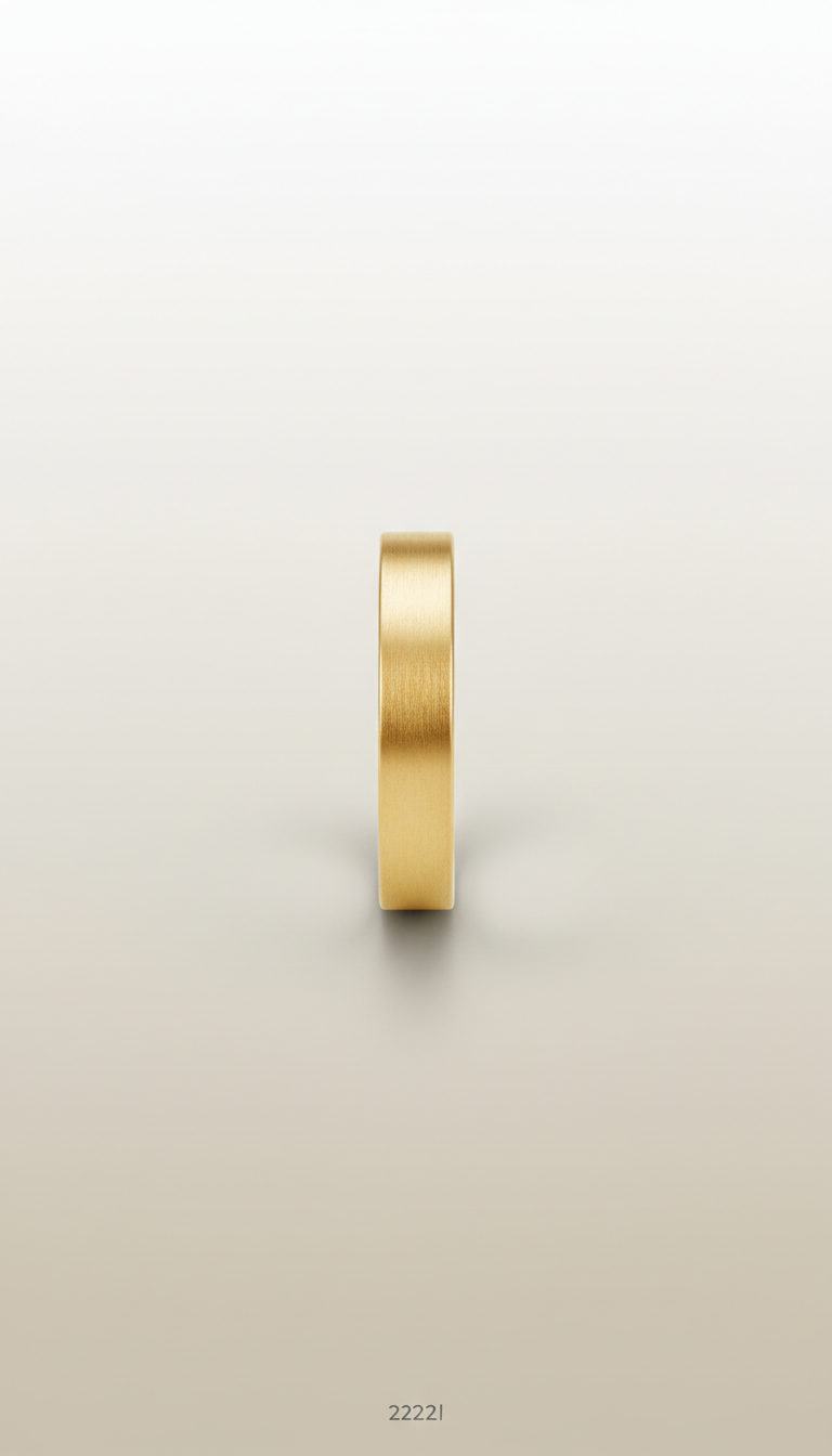 Brushed Gold Architectural Ring