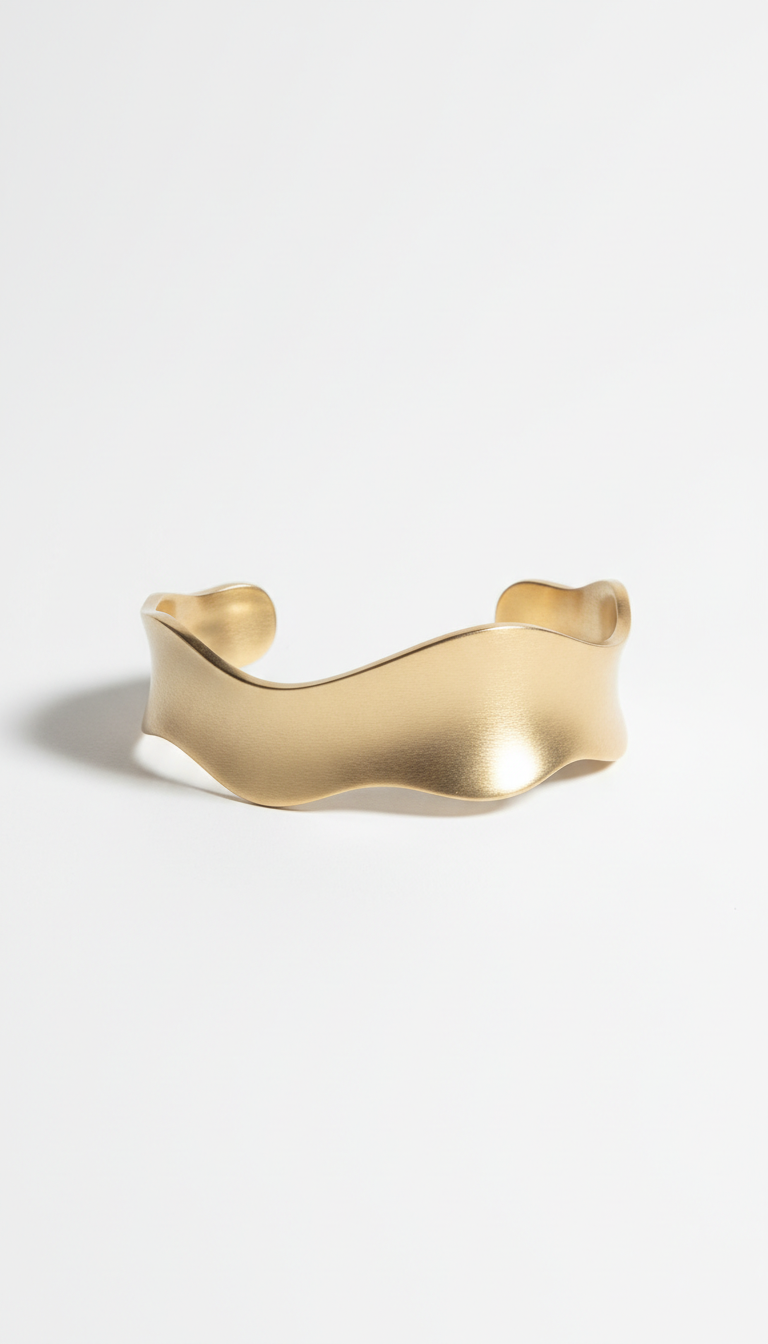 Gold Vermeil Sculptural Cuff Bracelet